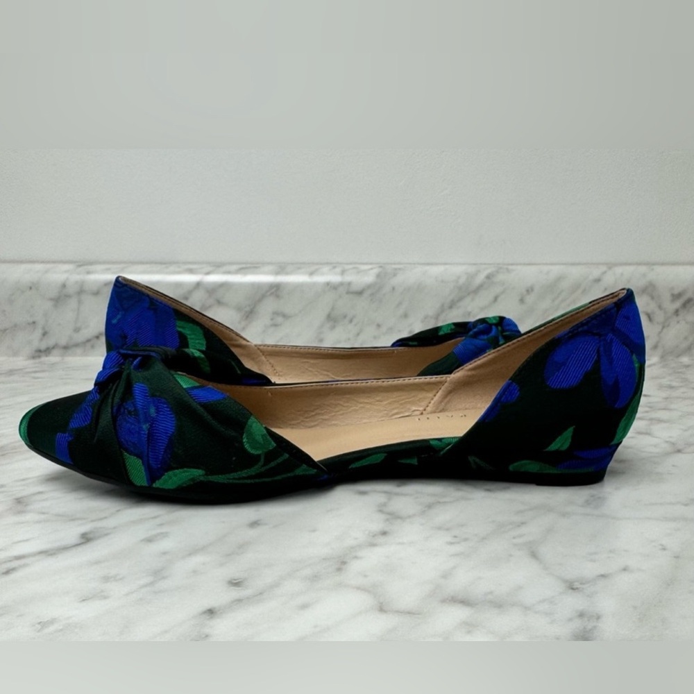 Katie & Kelly Floral Plaid d'Orsay Flats - Size 9 - Picture 4 of 8